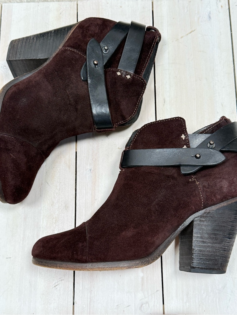 Rag & bone Ankle Boots leather Size 38.5 US 7.5 Brownish